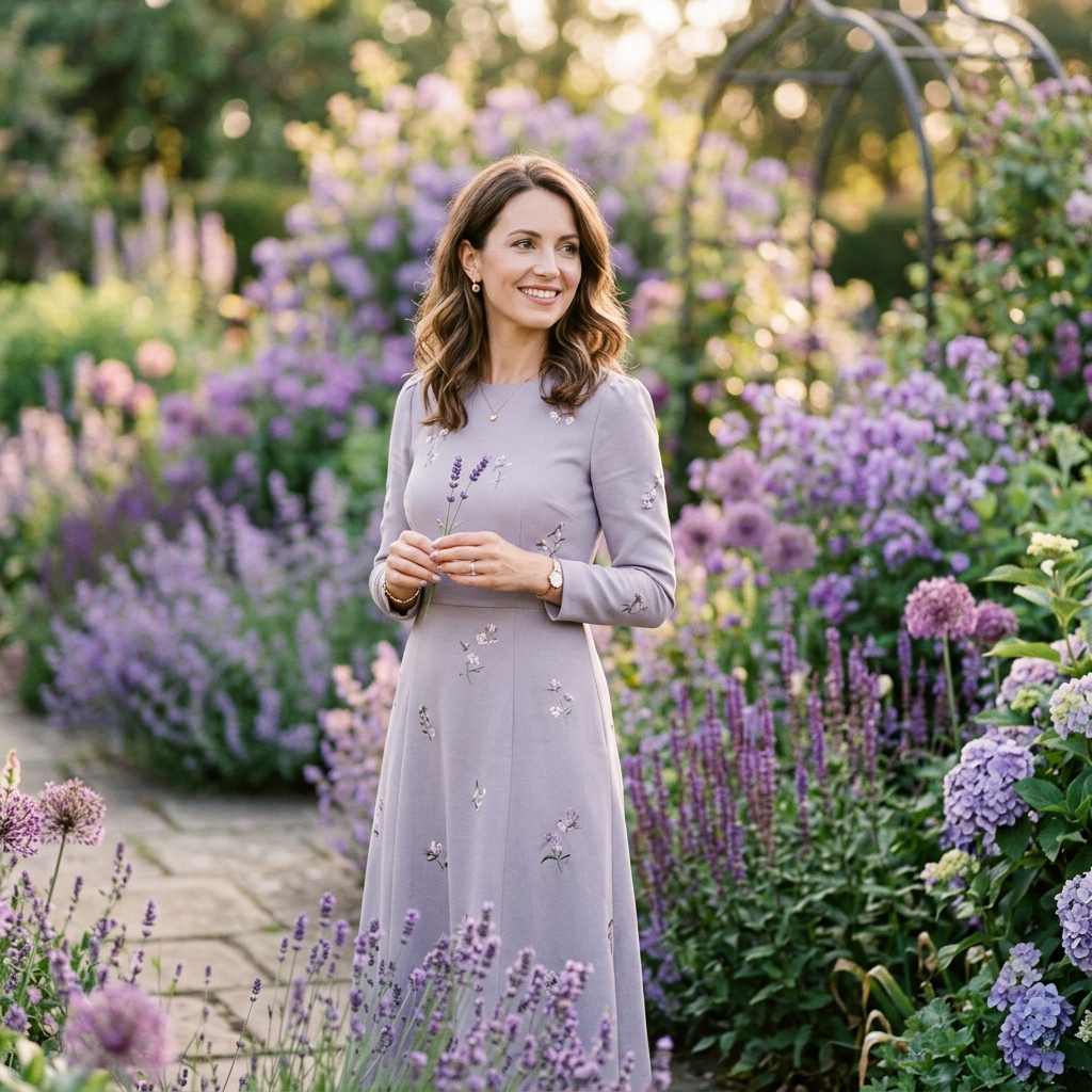 Muted lavender smoke spring nails for 2026.